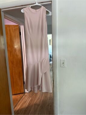 Calvin Klein Pale Blush High-Low Evening Dress